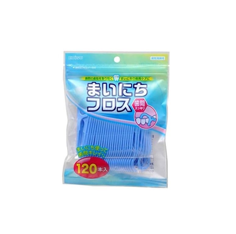 EBISU Флосспик с тонкой зубной нитью на компактной плоской ручке 120 шт