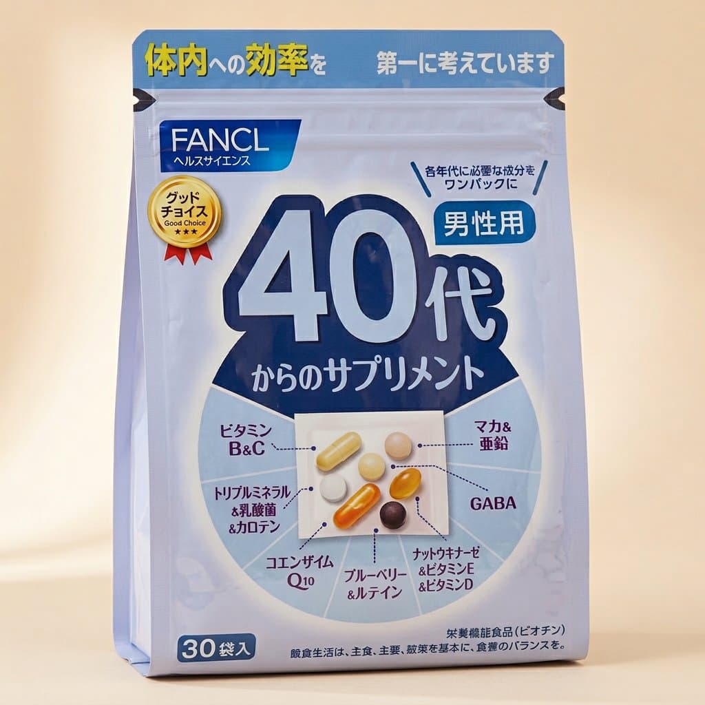 FANCL Комплекс всех необходимых для мужского здоровья витаминов, минералов и микроэлементов в возрасте от 40 до 49 лет (30 пакетиков). — фото 1