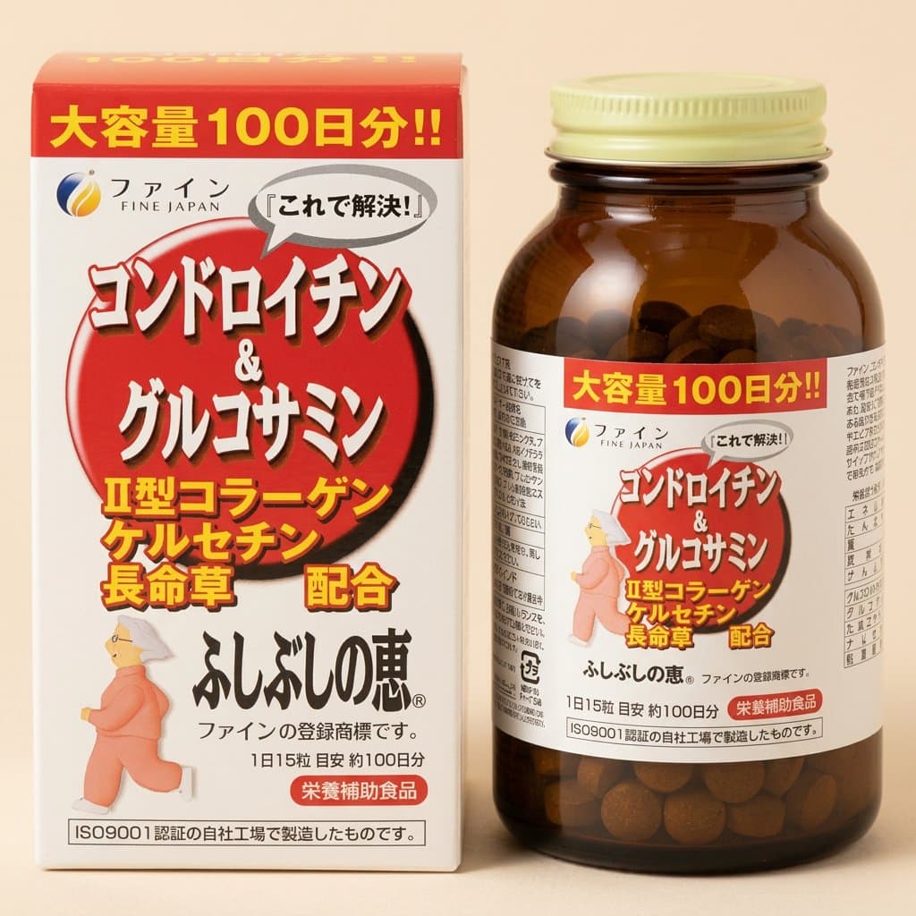 Fine Japan Хондроитин и глюкозамин с комплексом витаминов — фото 1