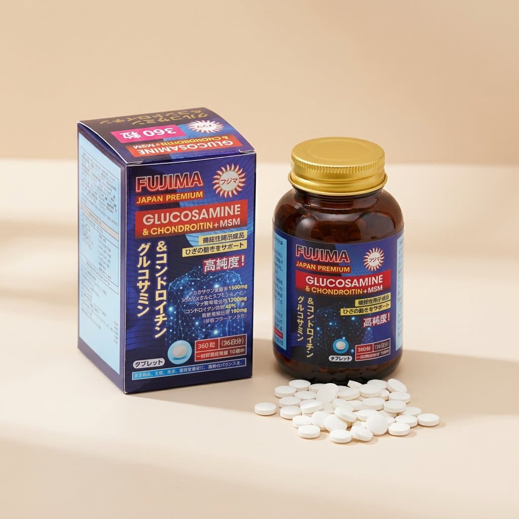 FUJIMA Комплекс для суставов: глюкозамин + хондроитин + MSM  360 таб на 36 дней — фото 1
