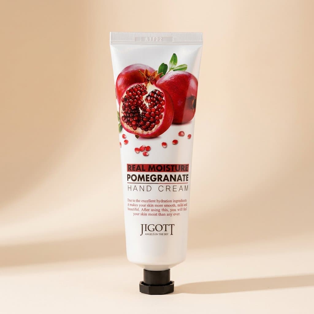 Jigott Real Moisture Pomegranate Hand Cream Увлажняющий крем для рук с экстрактом Граната, 100 мл