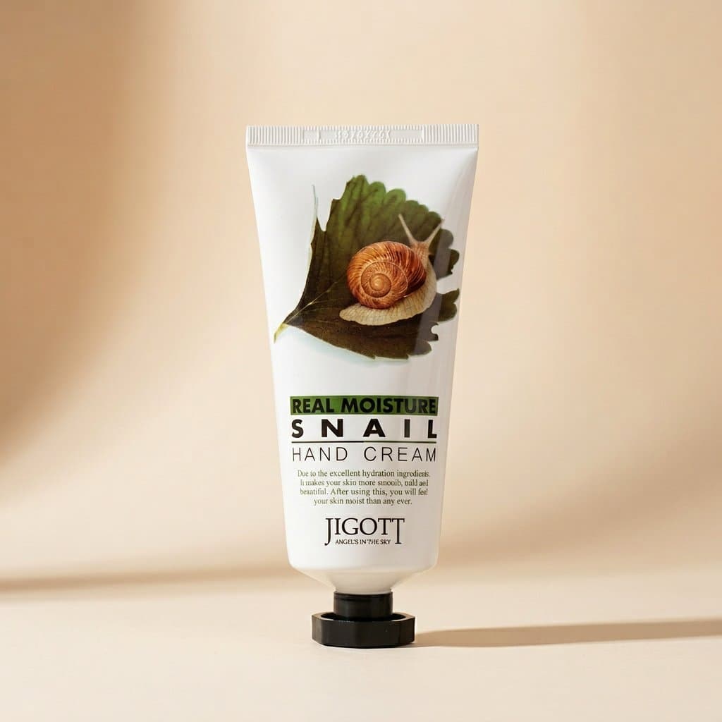 Jigott Real Moisture Snail Hand Cream Крем для рук с муцином улитки Увлажняющий 100мл