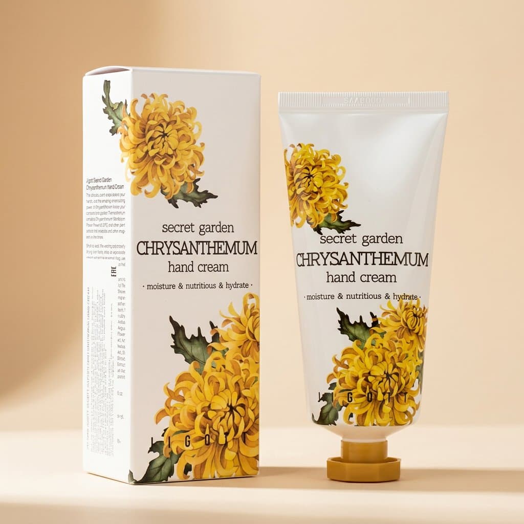 JIGOTT Secret Garden Chrysanthemum Hand Cream — крем для рук с экстрактом хризантемы., 100 мл