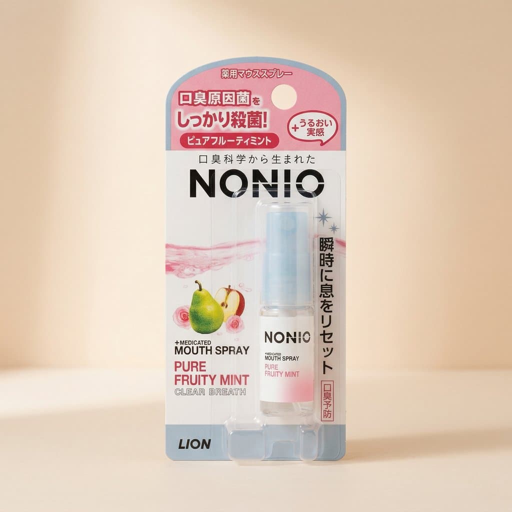 Освежитель для полости рта с ароматом фруктов и мяты "Lion" Nonio Pure Fruity Mint 5 мл. — фото 1