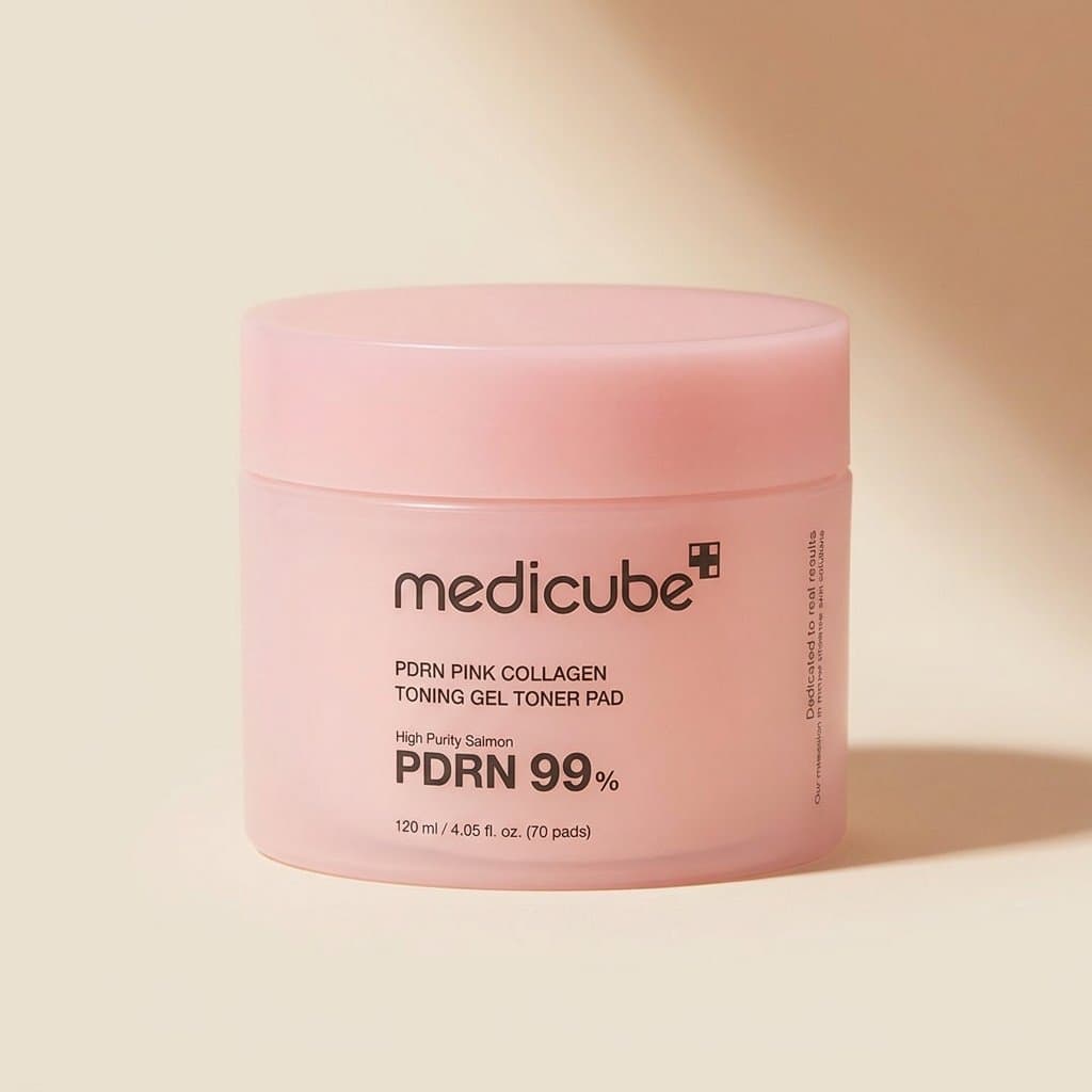 medicube PDRN Pink Collagen Toning Gel Toner Pad Гелевые тонер-пэды с ПДРН и коллагеном, 70 шт — фото 1