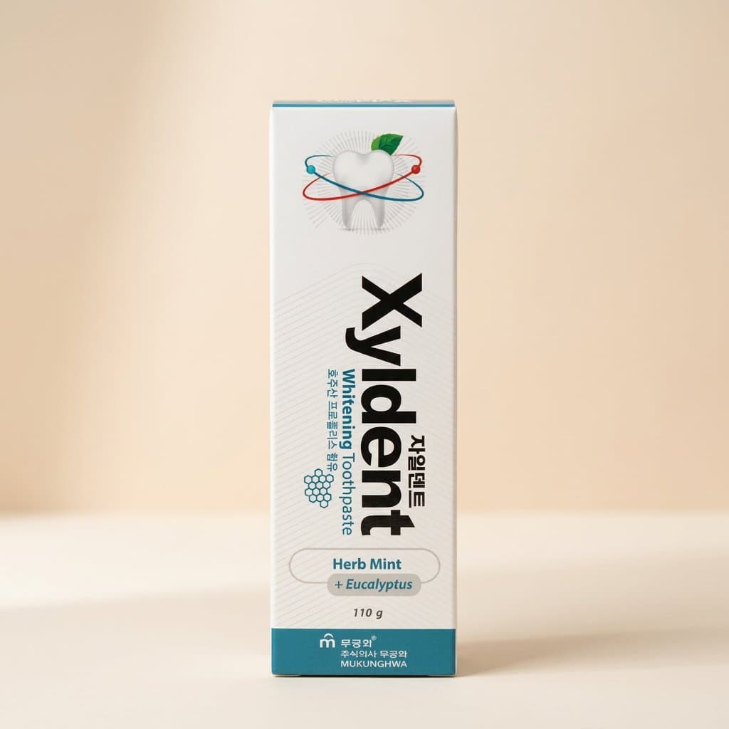 MUKUNGHWA Xyldent Отбеливающая гелевая зубная паста . Травы и эвкалипт , 110 гр — фото 1