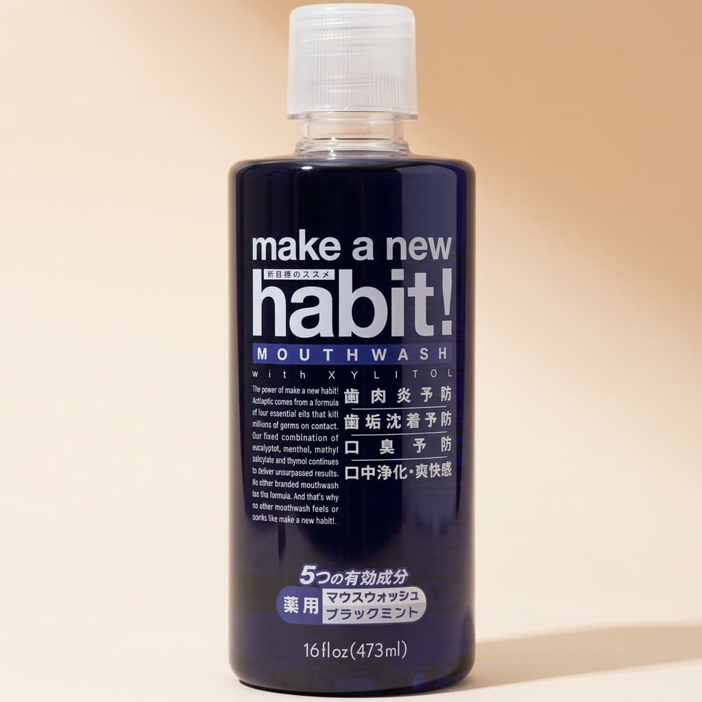 Средство для полоскания рта со вкусом чёрной мяты Nissan FaFa Make a New Habit (473 мл) — фото 1