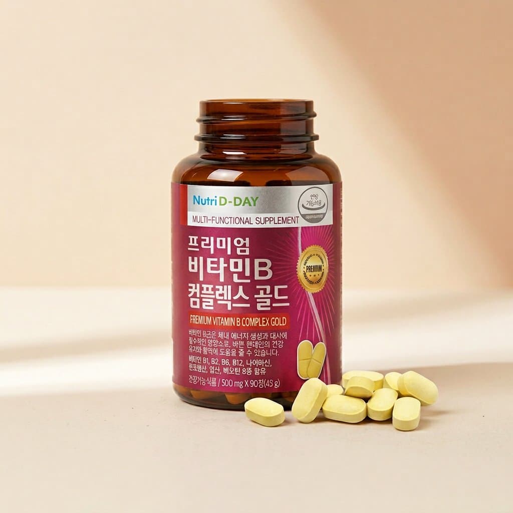 Премиум комплекс витаминов группы B Nutri d-day Premium vitamin B complex gold, 90 таб.( на курс - 3 месяца). — фото 1