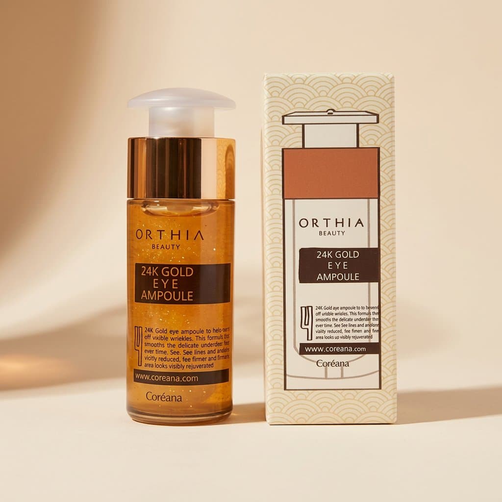 Coreana Orthia Сыворотка ампульная для ухода за кожей вокруг глаз с золотом 24К 30мл — фото 1
