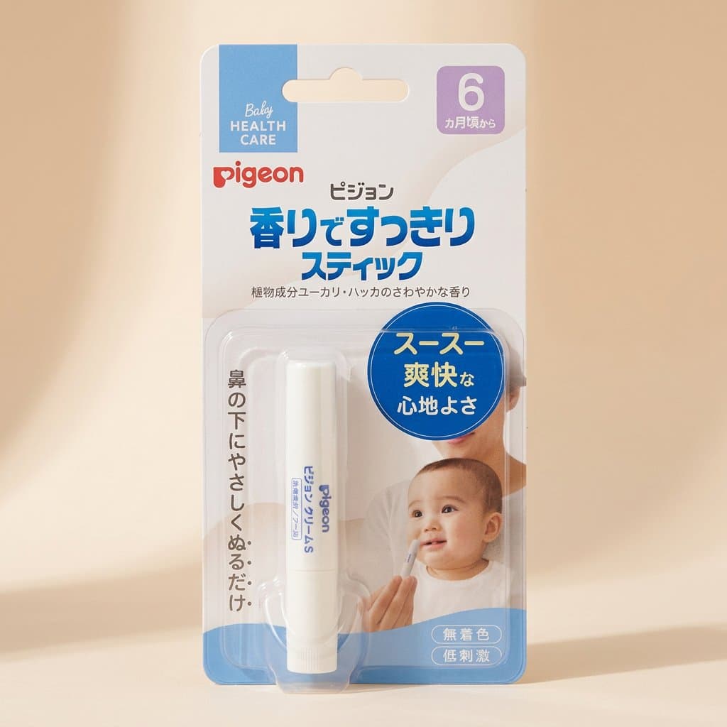 Pigeon карандаш от заложенности носа с маслом эвкалипта и перечной мяты с 6 месяцев, 20 гр — фото 1