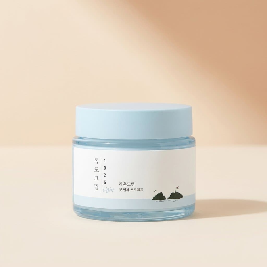 Лёгкий увлажняющий крем с комплексом минералов Round Lab 1025 Dokdo Light Cream — фото 1