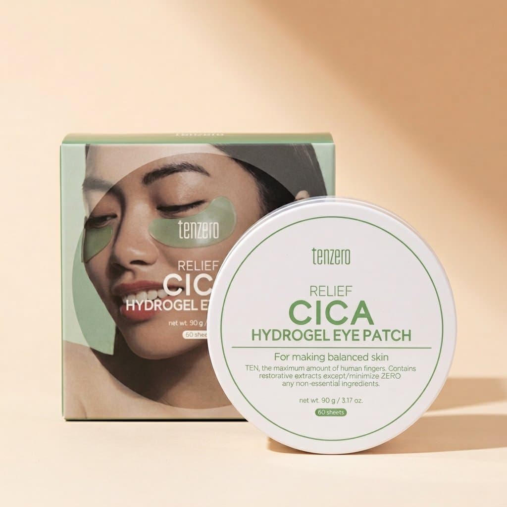 Гидрогелевые патчи с центеллой азиатской Tenzero Relief Cica Hydrogel Eye Patch (60 шт) — фото 1