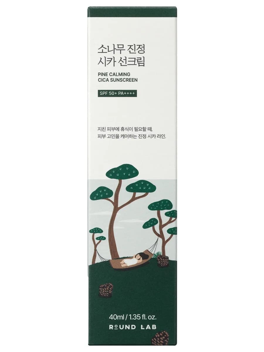 Round Lab Pine Calming Cica Sunscreen SPF50+ PA++++ Солнцезащитный крем для проблемной кожи 40 мл — миниатюра 3