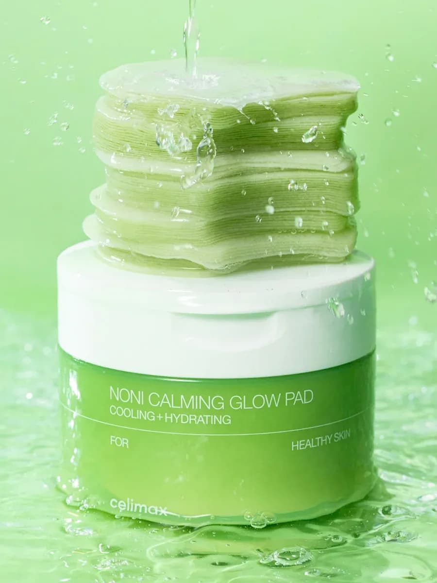 Celimax The Real Noni Calming Glow Pad Успокаивающие тонер-пэды с экстрактом нони  160 мл, 50 шт — миниатюра 3