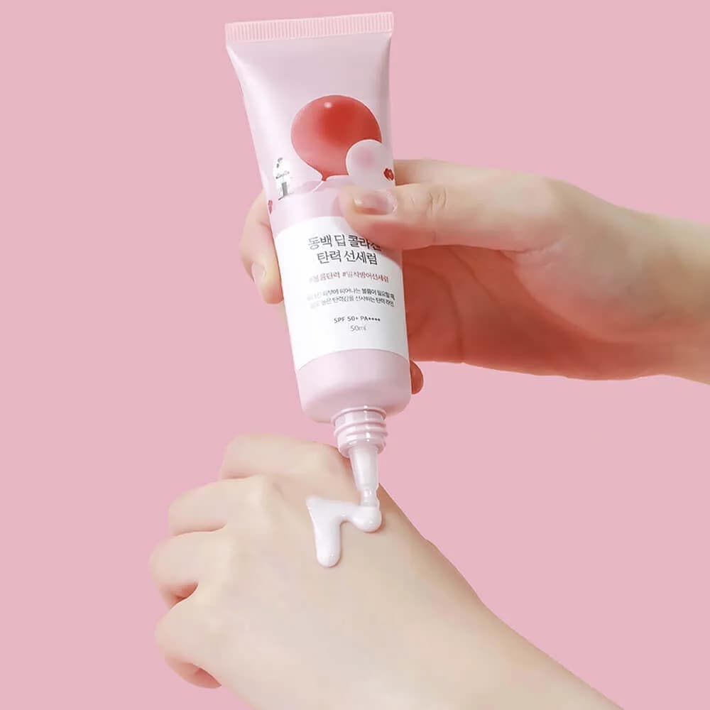 Round Lab Camellia Deep Collagen Firming Sun Serum SPF50+ PA++++ Солнцезащитная сыворотка 50 мл — миниатюра 3