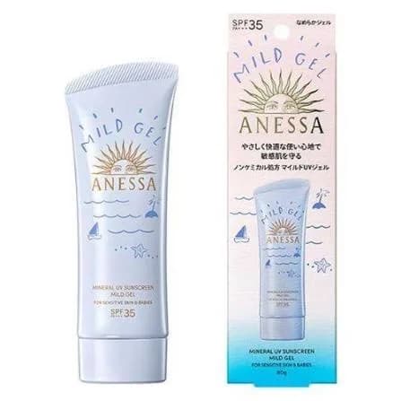 Shiseido  Anessa Mineral UV Mild Gel 35/PA+++ Солнцезащитный гель для детей и взрослых   90 гр — фото 1