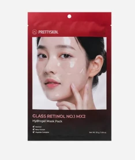 PRETTYSKIN Glass Retinol No. 1 MX2 Омолаживающая гидрогелевая маска с ретинолом 30 гр — фото 1