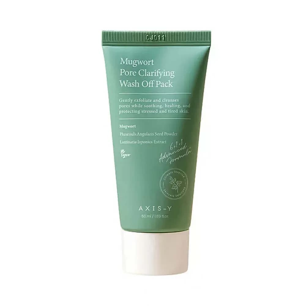 Глубоко очищающая глиняная маска с полынью AXIS-Y Mugwort Pore Clarifying Wash Off Pack — фото 1