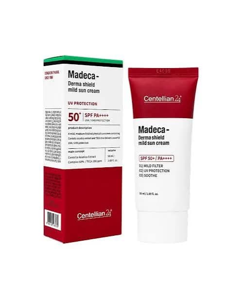 Солнцезащитный крем Centellian24 Madeca Derma Shield Mild Sun Cream SPF 50+ PA++++ 50 мл