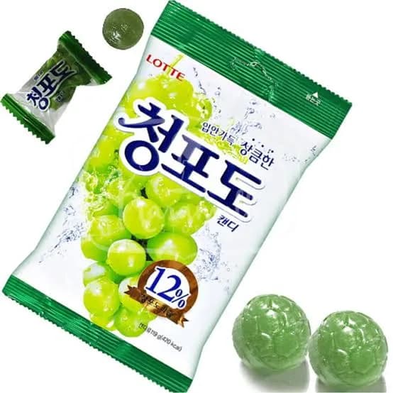 Lotte Green Grape Карамель с соком зеленого винограда  153 г — фото 1