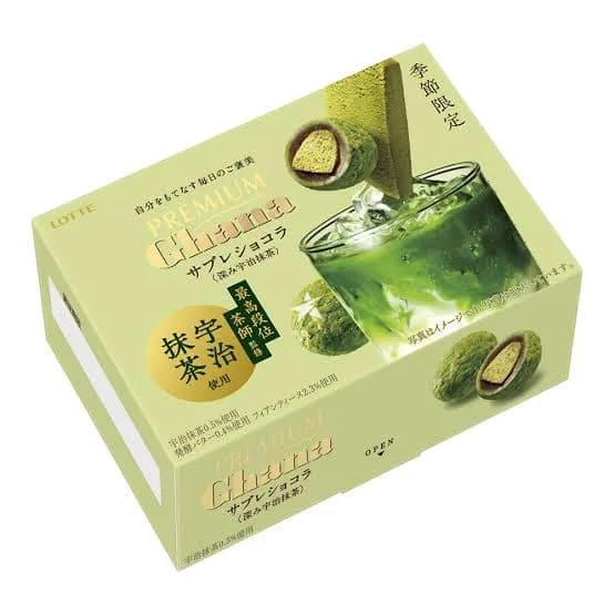 Lotte  Премиальный шоколад Сабле  во вкусом матча Удзи. Ghana Premium Deep Uji Matcha 65 гр, Япония — фото 1