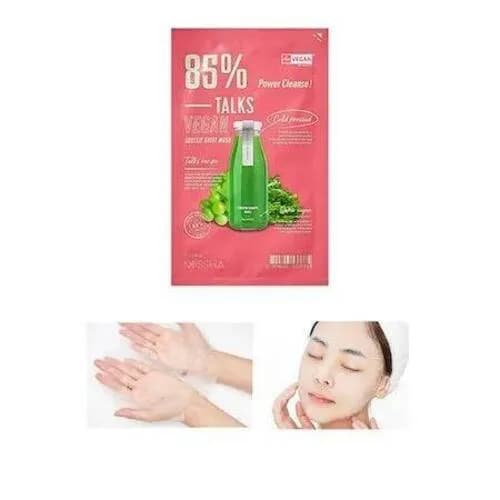 Missha  Маска для упругости кожи Talks Vegan Squeeze Power Cleanse 27 гр — миниатюра 2