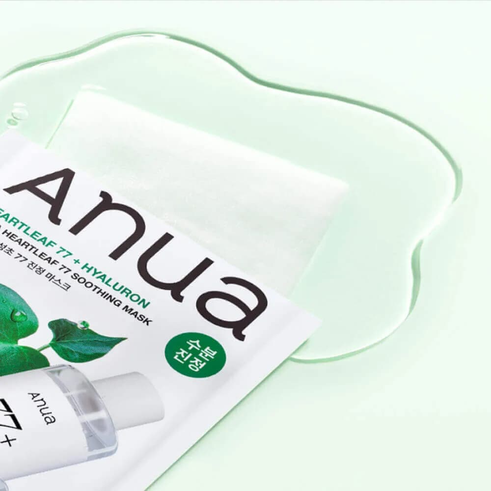 Успокаивающая тканевая маска Anua Heartleaf 77% Soothing Sheet Mask  25мл — миниатюра 2