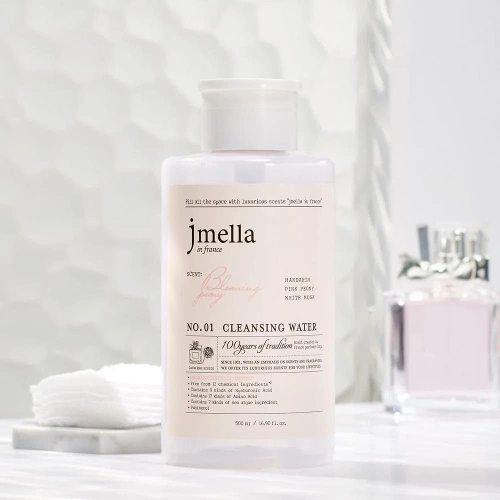 Парфюмированная мицеллярная очищающая вода Jmella In France Blooming Peony Cleansing Water №01 /Мандарин, розовый пион, белый мускус/