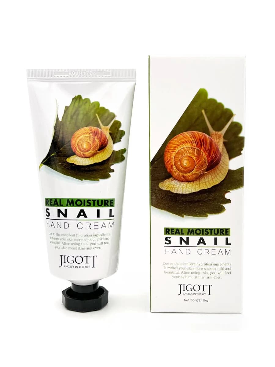 Увлажняющий крем для рук с муцином улитки Jigott Real Moisture Snail Hand Cream — миниатюра 3