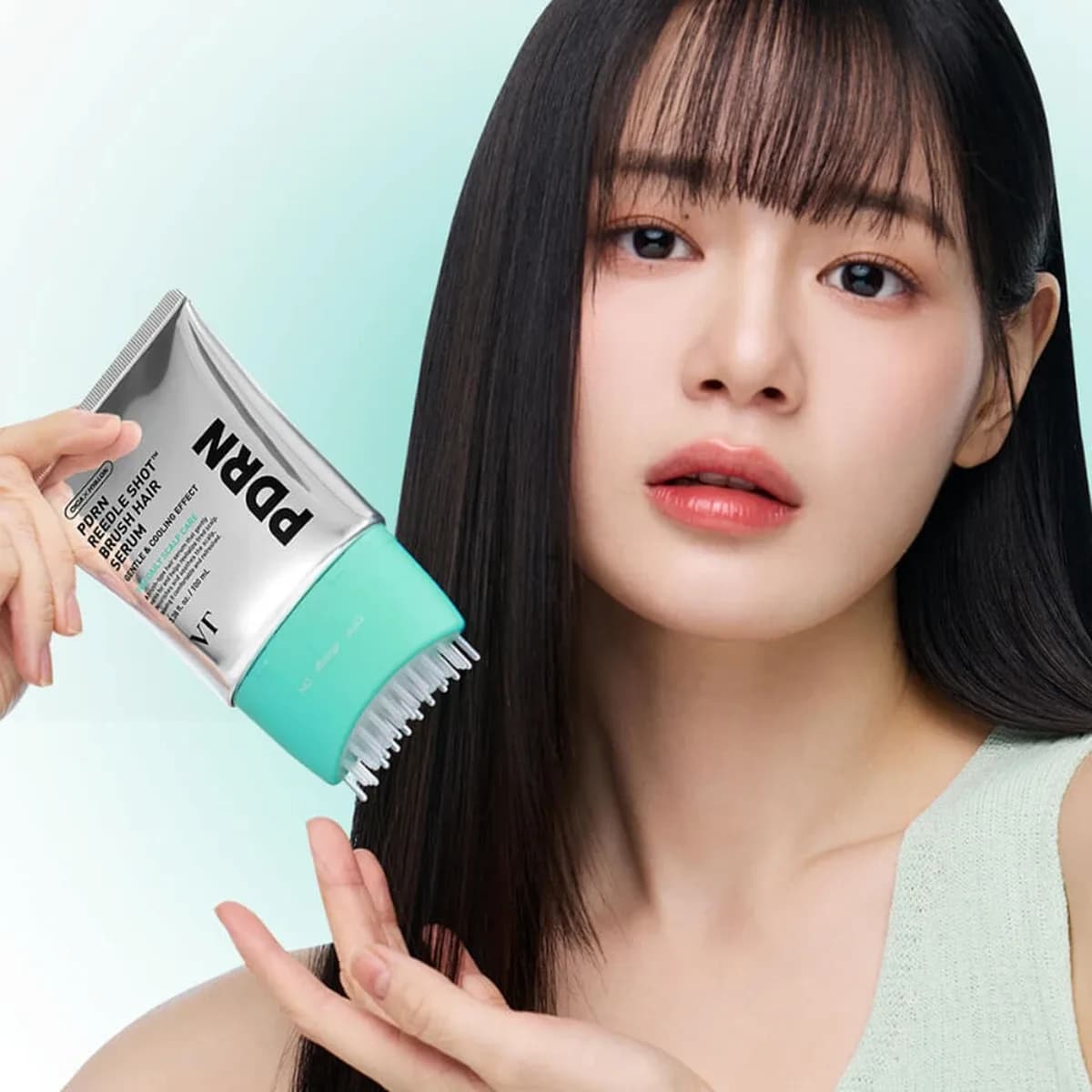 Массажная сыворотка-щетка против выпадения волос с микроиглами и ПДРН VT Cosmetics PDRN Reedle Shot Brush Hair Serum — миниатюра 3