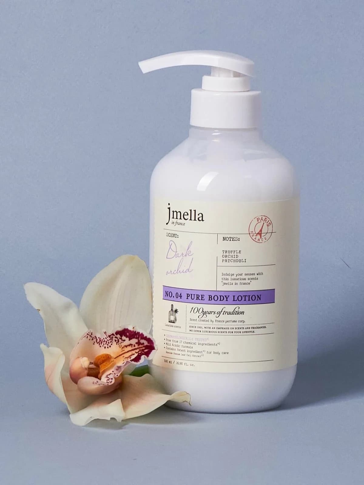Парфюмированный лосьон для тела Jmella In France Dark Orchid Body Lotion №04     /Черная смородина, бергамот, орхидея, пачули/ — миниатюра 2