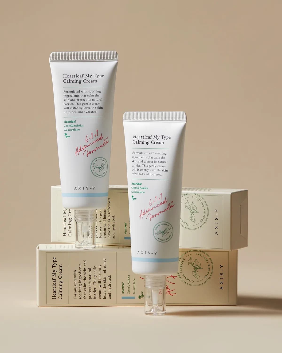 Успокаивающий крем-гель с хауттюйнией AXIS-Y Heartleaf My-Type Calming Cream — миниатюра 3