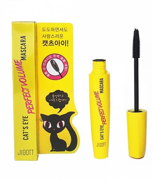 Объемная влагостойкая тушь для ресниц Jigott Cat's Eye Perfect Volume Mascara — миниатюра 3