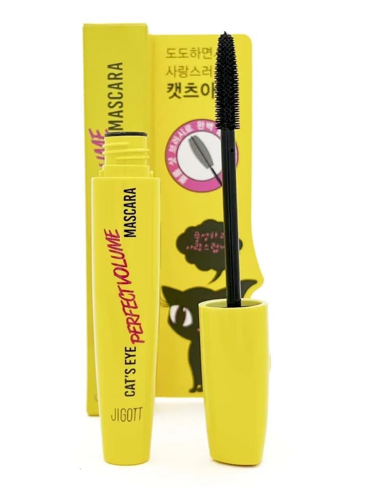 Объемная влагостойкая тушь для ресниц Jigott Cat's Eye Perfect Volume Mascara — миниатюра 4