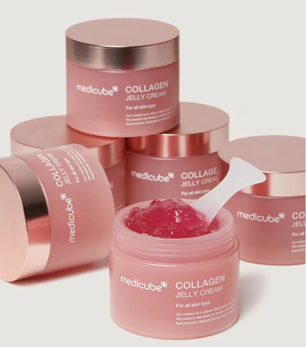 Укрепляющий коллагеновый крем-гель для лица с ПДРН Medicube Collagen Jelly Cream — миниатюра 5