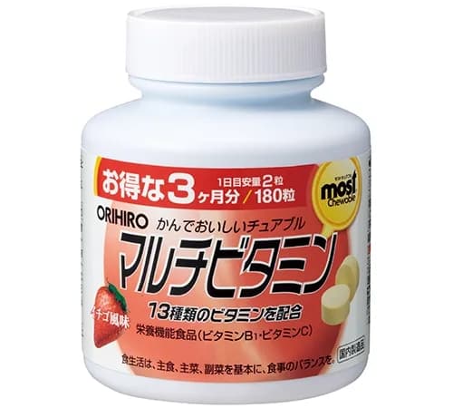 Мультивитамины со вкусом клубники Orihiro MOST Chewable Multi-Vitamin — фото 1