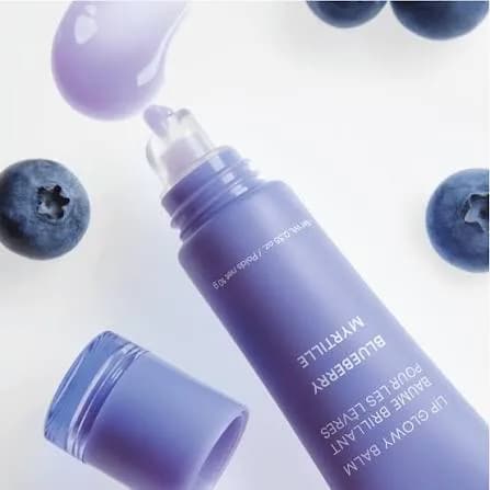 Сияющий бальзам для губ в тубе Laneige Lip Glowy Balm Blueberry — миниатюра 2