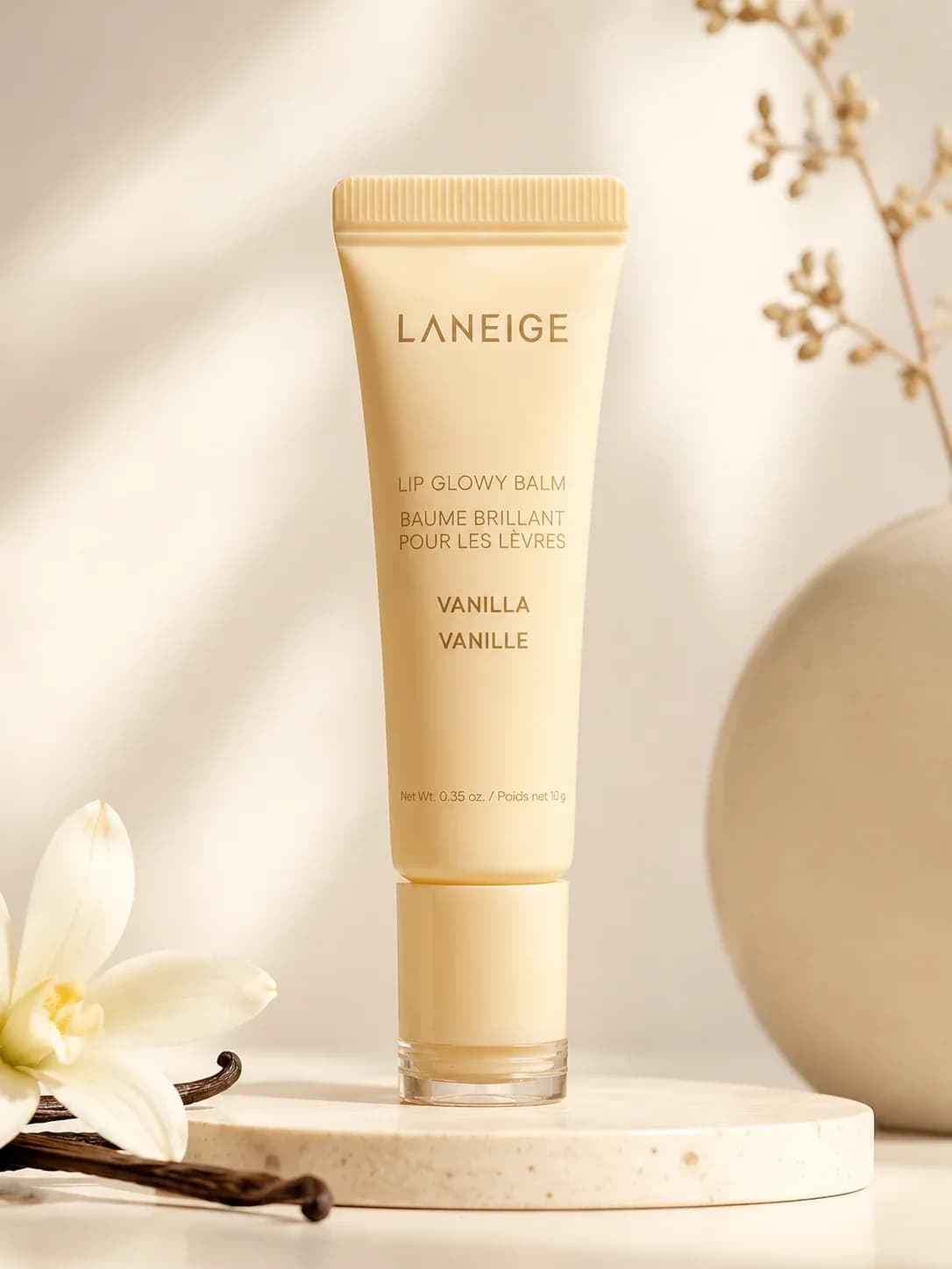 Сияющий бальзам для губ в тубе Laneige Lip Glowy Balm Vanilla