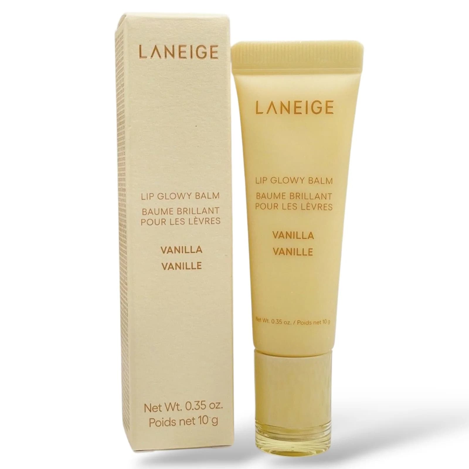 Сияющий бальзам для губ в тубе Laneige Lip Glowy Balm Vanilla — миниатюра 2