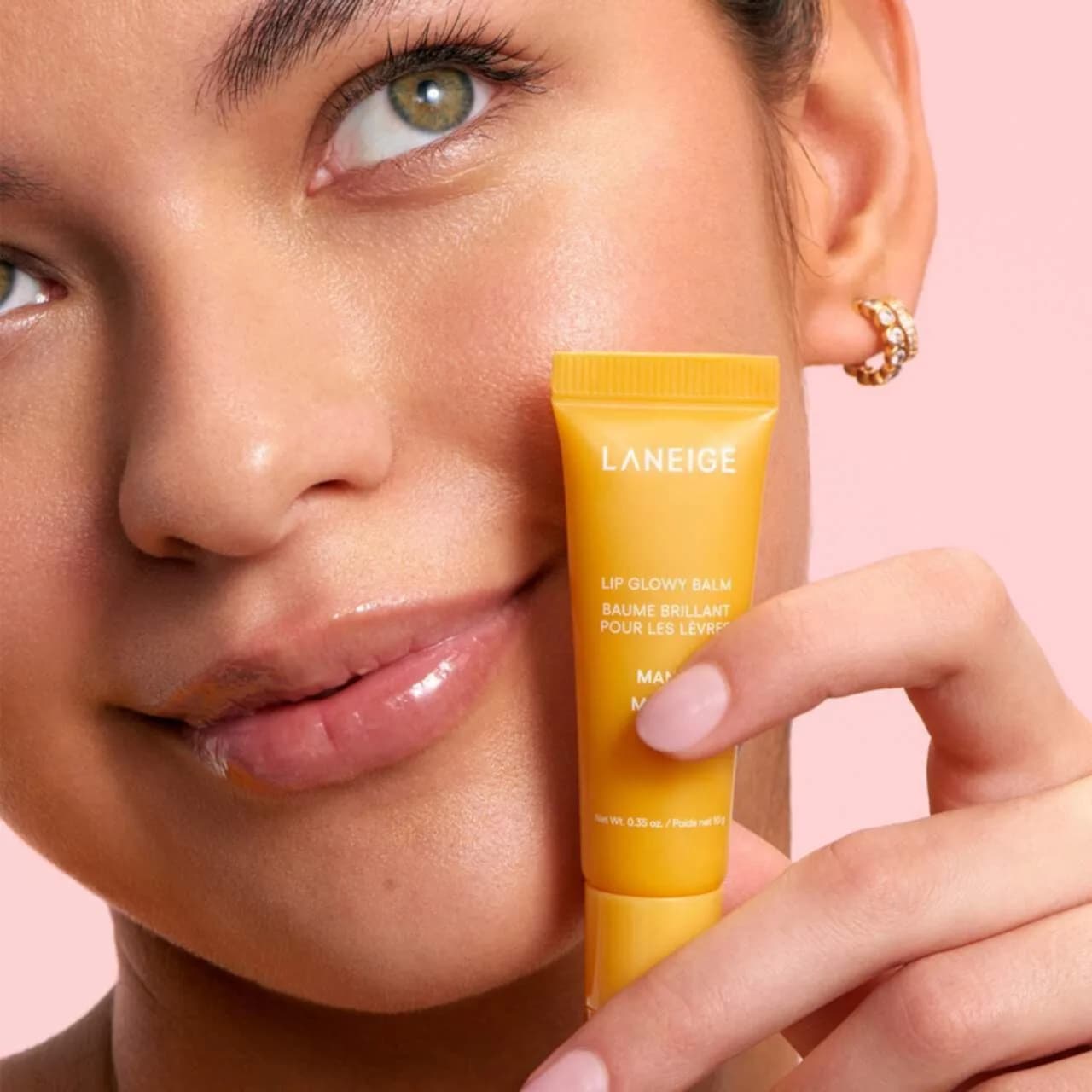 Бальзам-блеск для губ в тубе Laneige Lip Glowy Balm Mango — миниатюра 2