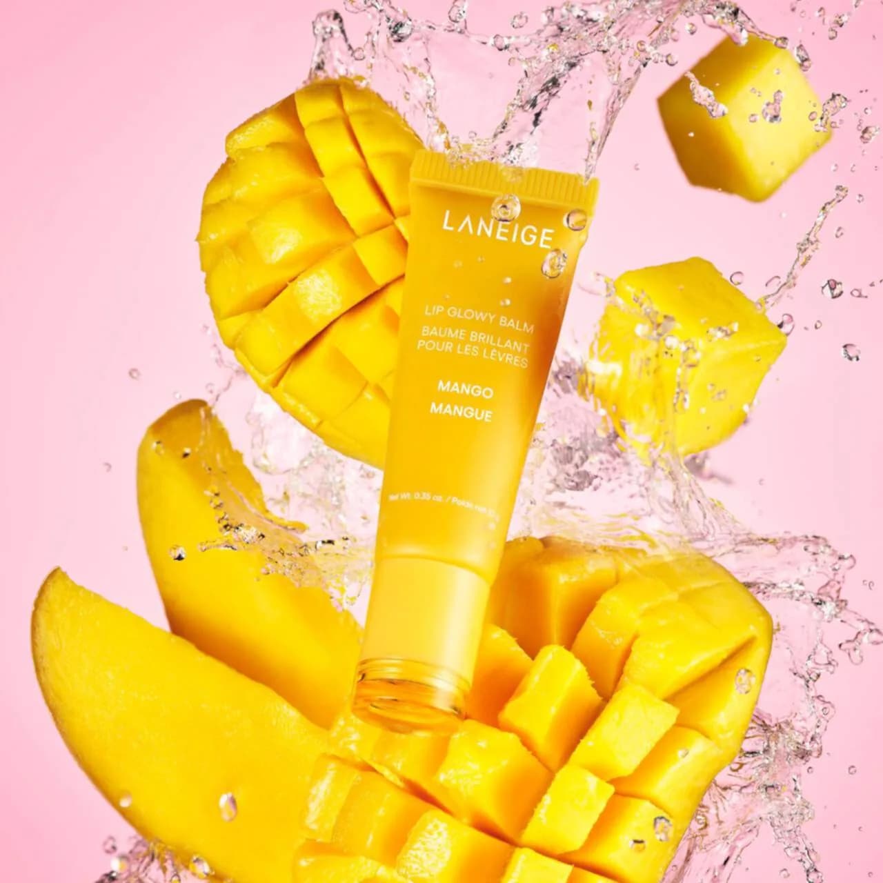Бальзам-блеск для губ в тубе Laneige Lip Glowy Balm Mango