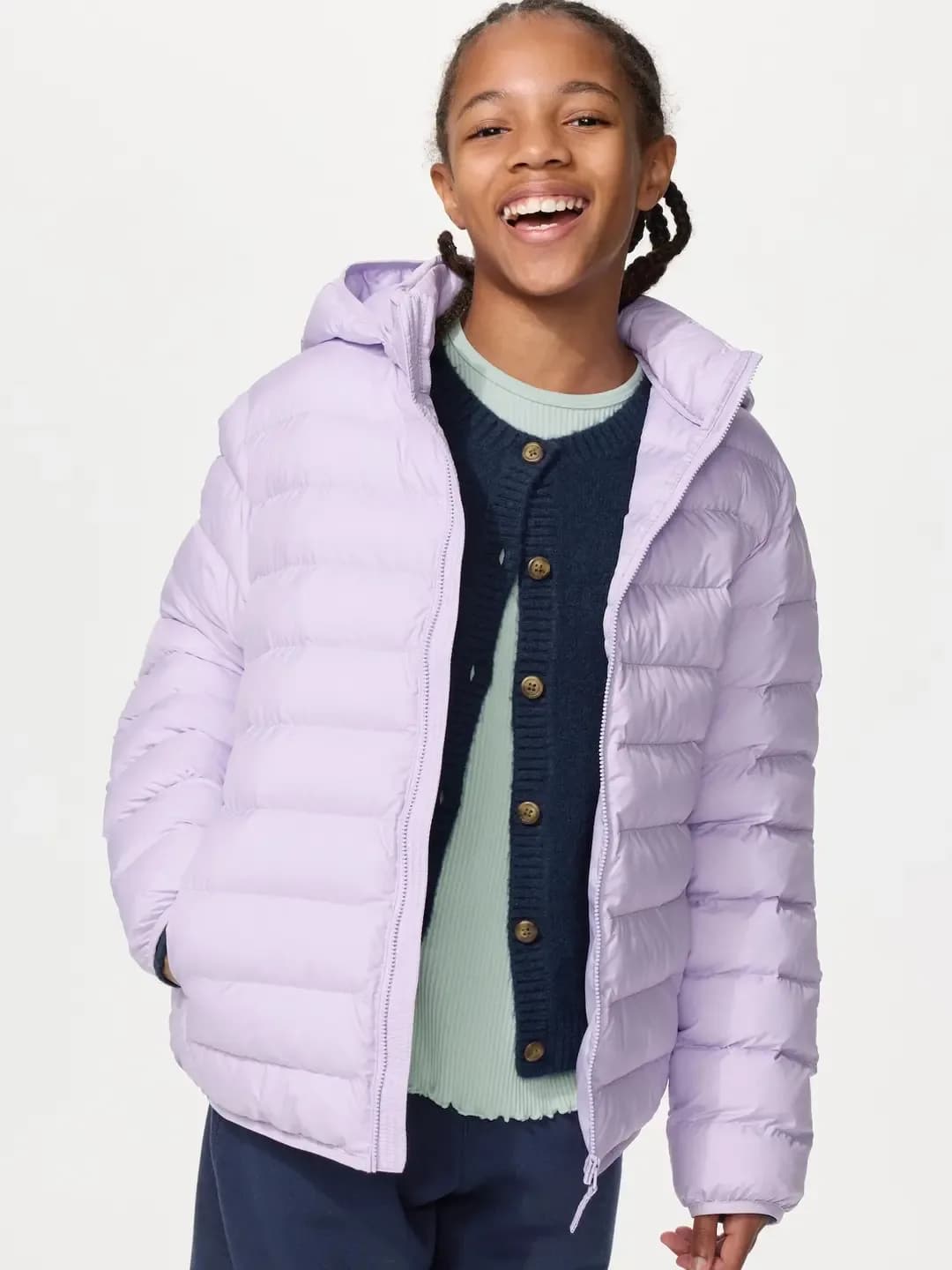 Детская куртка Uniqlo   / Сиреневый — фото 1