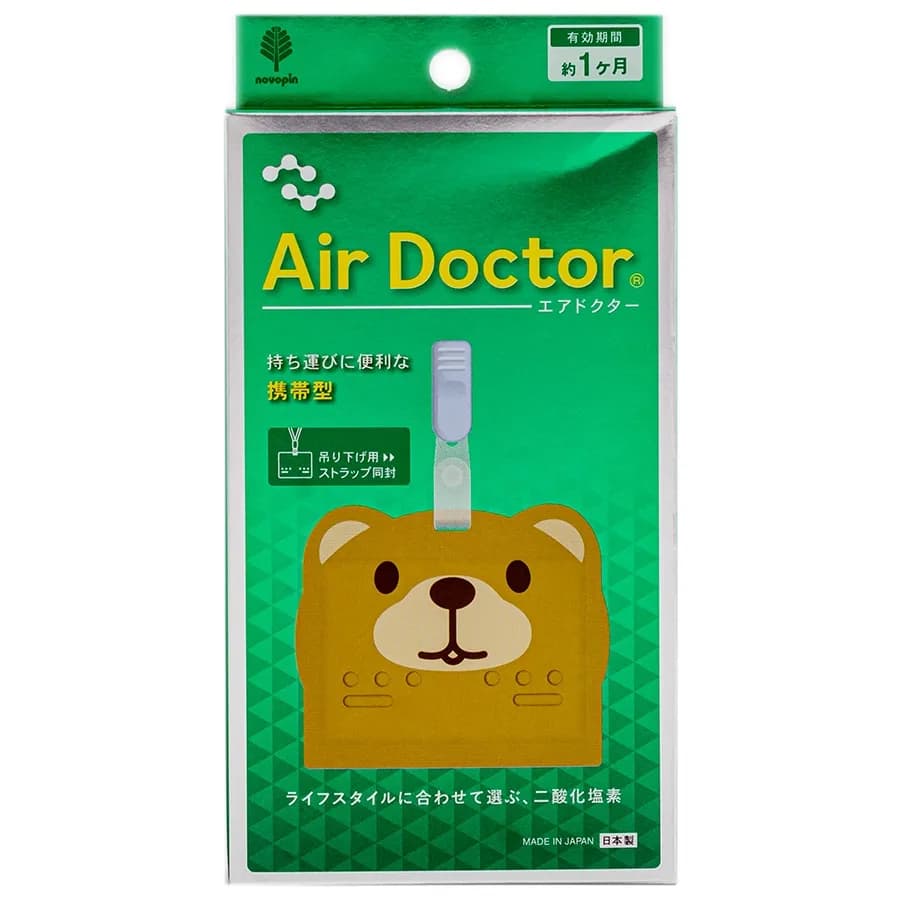 Портативный блокатор вирусов Air Doctor «Мишка» Бейдж-саше на ремешке
