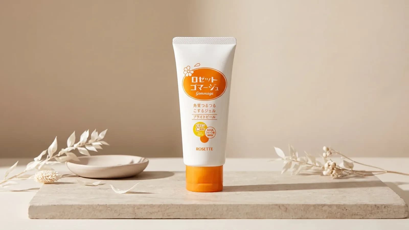 Японский мягкий пилинг-гель (скатка) Rosette «Gommage Bright Peel» с витамином C и AHA-кислотами — миниатюра 2