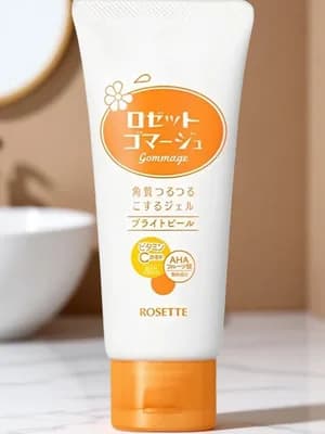 Японский мягкий пилинг-гель (скатка) Rosette «Gommage Bright Peel» с витамином C и AHA-кислотами — миниатюра 3