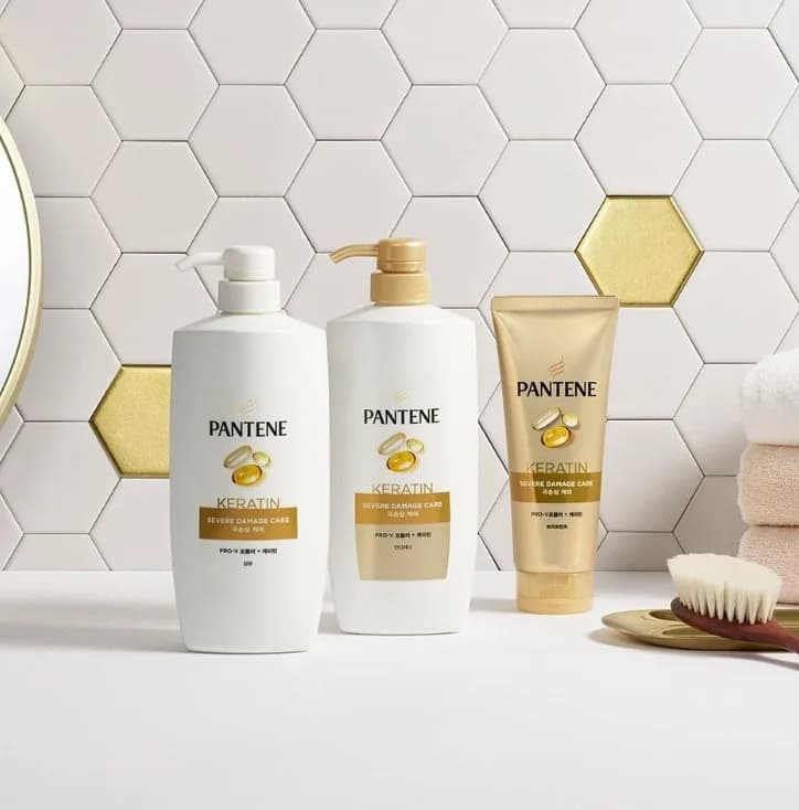 Pantene PRO-V P&G Japan Gold Extra Damage Care Набор шампунь + кондиционер Интенсивное восстановление Объём: 400 мл + 400 мл+70 мл — фото 1