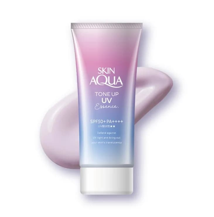 ROHTO Skin Aqua Tone Up UV Essence, Rohto SPF 50+/ PA++++ Тонирующий санскрин , оттенок лаванда 80 гр — фото 1