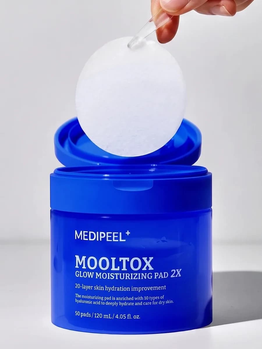 Medi-Peel Mooltox Glow Moisturizing Pad 2X Увлажняющие пэды для сияния кожи 50шт /120 мл — фото 1