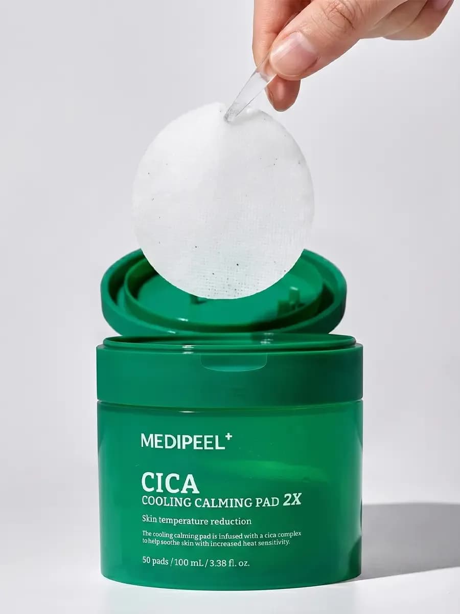 Medi-Peel⁺ Cica Cooling Calming Pad 2Х Успокаивающие пэды 50 шт/100 мл — фото 1