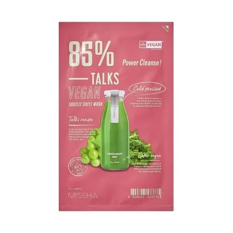 Missha Маска для упругости кожи Talks Vegan Squeeze Power Cleanse 27 гр — фото 1